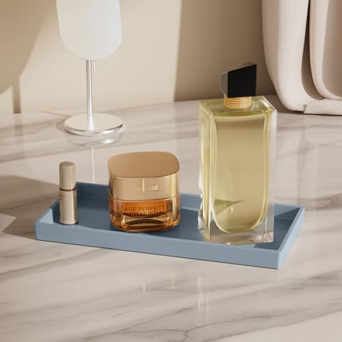 Vanity and Bathroom Tray, 9.8" ABS Countertop Organizer,Waterproof Vanity Tray for Toilet Tank,Perfume,Soap,Keys,Bathroo