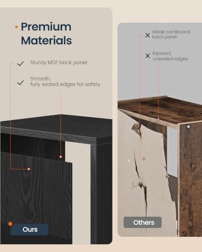 SONGMICS HOME Bookshelf, 3-Tier Narrow Corner Bookcase