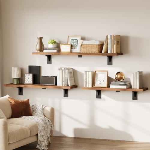 HOOBRO Floating Shelves for Wall, 39.4" Wall Mounted Shelves Set of 2
