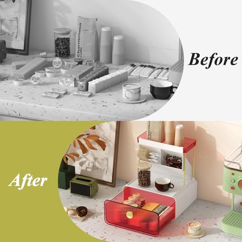 FOLLOWIN Bathroom Organizers and Storage with Drawer, Makeup Organizer
