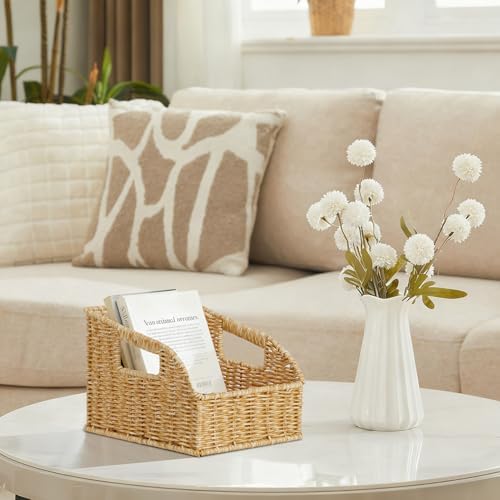 Pantry Baskets for Organizing,Wicker Storage Bins, 3Pack, Natural