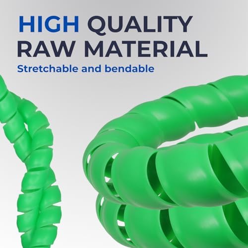 5/16" Spiral Cable Wrap, Plastic Wire Wrap Cord Protectors from Pets No Chew, Spiral Cable Management Sleeve Organizer f