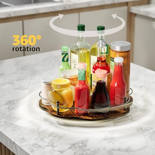 10.6″Lazy Susan Organizer for Cabinet, Spice Rack Turntable