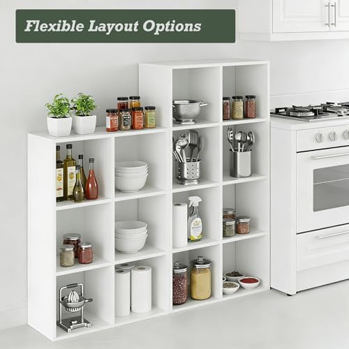 6 Cube Storage Organizer Shelf, Open Cube Bookshelf