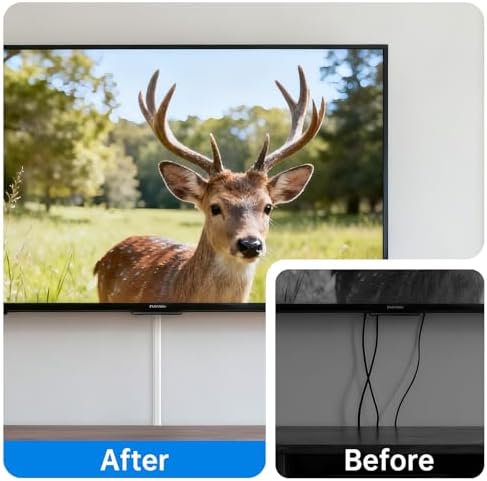 Delamu 56.7in Cord Hider, Wire Covers for 3-4 Cords on Wall, Premium Cable Hider Cord Covers for Wires, Paintable Cable 