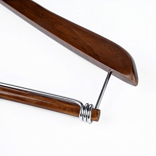 Quality Hangers Wooden Hangers Beautiful Sturdy Suit Coat Curved Hangers Great for Travelers Heavy Duty Hanger with Lock