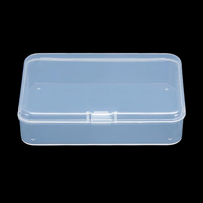 12 Pack Clear Plastic Beads Storage Containers Box (4.06 x 2.91 x 0.98 in) with Lid, Small Plastic Containers for Storage of Small Ite ms, Crafts, Jewelry, Hardware
