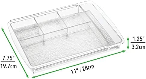 mDesign Expandable Makeup Organizer for Bathroom Drawers, Vanities, Countertops: Organize Makeup Brushes, Eyeshadow Pale