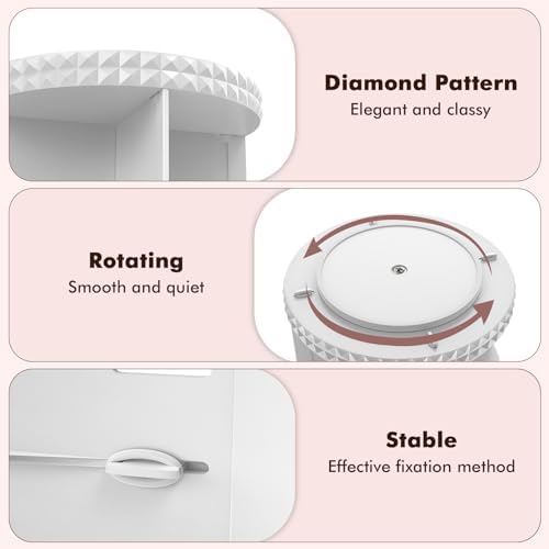 Rotating Makeup Organizer, 360° Spinning Skincare Organizers, Adjustable Layer Cosmetic Storage Lazy Susan Makeup Organi