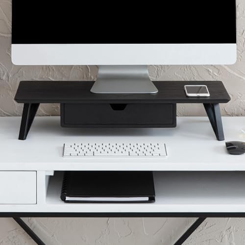 Anji Mountain Monitor Stand for Desk - Desktop Organizer & Laptop Riser, Ergonomic Monitor Riser, Space-Saving, Durable,
