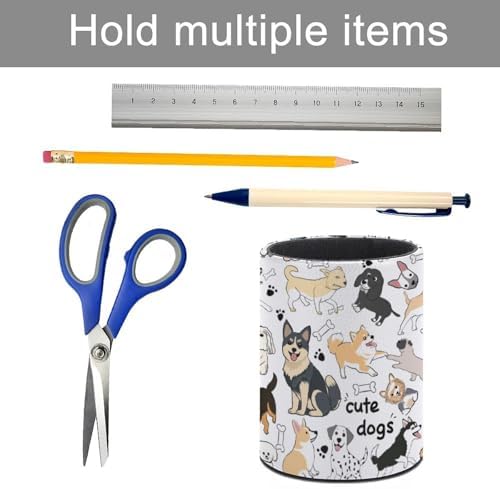 Cute Dogs Pen Holder Pencil Cup for Desk Organizer