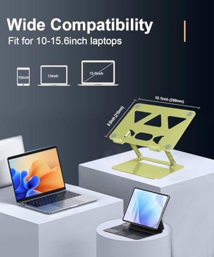 Aoviho Laptop Stand for Desk,Adjustable Laptop Stand Holder and Riser,Foldable Aluminum Notebook Computer Stands for Mac