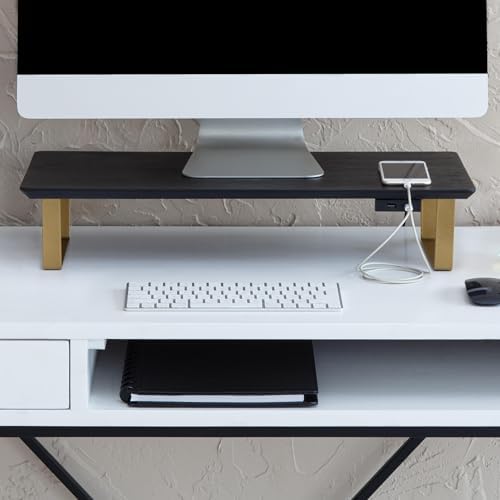 Anji Mountain Monitor Stand for Desk - Desktop Organizer & Laptop Riser, Ergonomic Monitor Riser, Space-Saving, Durable,