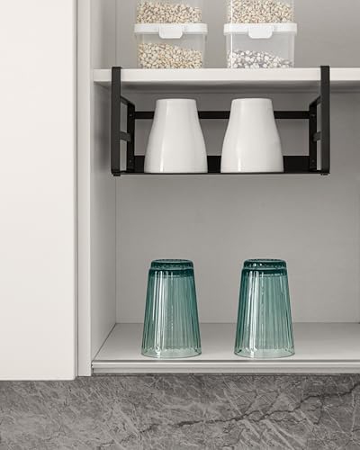 Nxconsu Under Shelf Basket 2 Pack, Cabinet Storage Organizer, 11" Black
