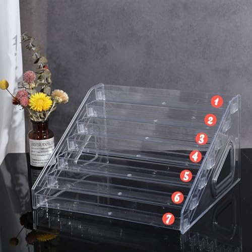Lemecima 2 Pack Nail Polish Organizer 84 Bottles of 7 Layers Sunglass Organizer Acrylic Display Rack Eyeglasses Storage 