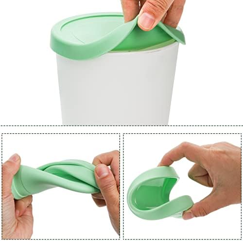 Peohud 4 Pack Ice Cream Containers, 1 Quart Freezer Storage Tubs with Silicone Lids and Spoon for Ice Cream, Sorbet and Gelato, Freezer Dishwasher Safe