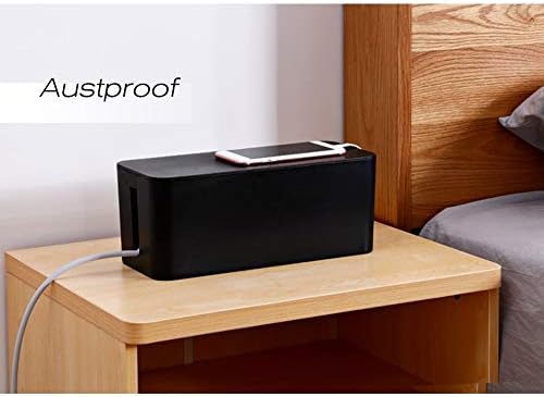 [Set of Three] Cable Management Boxes Organizer, Large Storage Wires Keeper Holder for Desk, TV, Computer, USB Hub, Syst