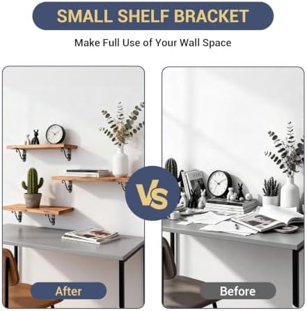 HOME MASTER HARDWARE Decorative Shelf Brackets, 5x3.5 inch, Black, 10 Pack