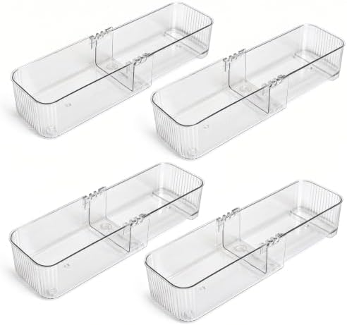 4-Pack Expandable Utensil Drawer Organizer