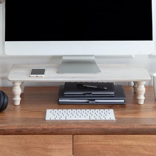 Anji Mountain Monitor Stand for Desk - Desktop Organizer & Laptop Riser, Ergonomic Monitor Riser, Space-Saving, Durable,