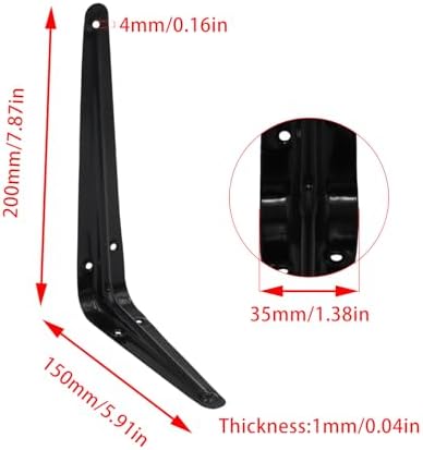 Lilaly 24 Pack Shelf Brackets 8 Inch Shelf Bracket, Heavy Duty L Brackets for Shelves for Hanging Floating Shelves Brack