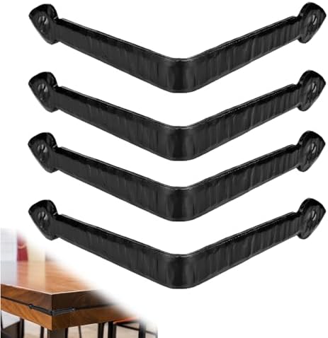 4 Pack - 3.5" Metal Corner Bracket for Furniture - Black - Handmade Decorative Corner Braces - Rustic Metal Corner Brack