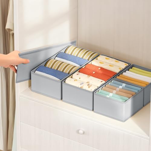 DIMJ Drawer Organizer Clothes Storage - 18 Pack Baby Dresser Organizer for Nursery, Foldable Drawer Dividers for Bedroom