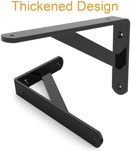 8 Inches Shelf Brackets Heavy Duty Shelf Bracket 8 x 5 Inch Metal Shelf Bracket Triangular Shelf Supports with Hardware 