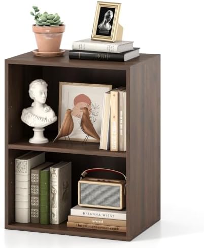 GIANTEX 2-Cube Bookshelf, 2-Layer Storage Shelf Bookcase