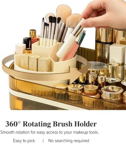 Makeup Organizer Countertop with Dual Drawers