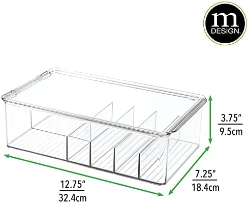 mDesign Stackable Plastic Storage Organizer Container for Kitchen Cabinets, Pantry, Countertops - Holds Kids, Child/Todd