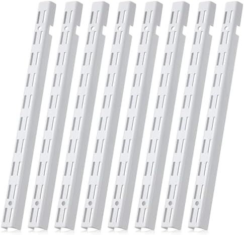 8 Pcs 12 Inch Dual Track Brackets Shelf System Upright Wall Shelving Rail
