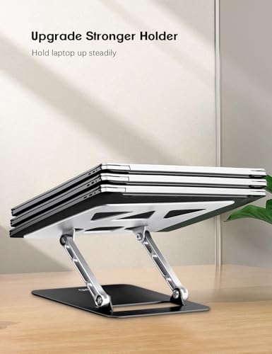 Aoviho Adjustable Laptop Stand for Desk,Portable Laptop Stand Holder and Riser,Foldable Aluminum Notebook Computer Stand