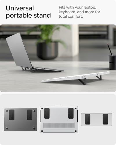 Spigen Slim Fold Adhesive Laptop Stand 2 Piece Foldable Portable