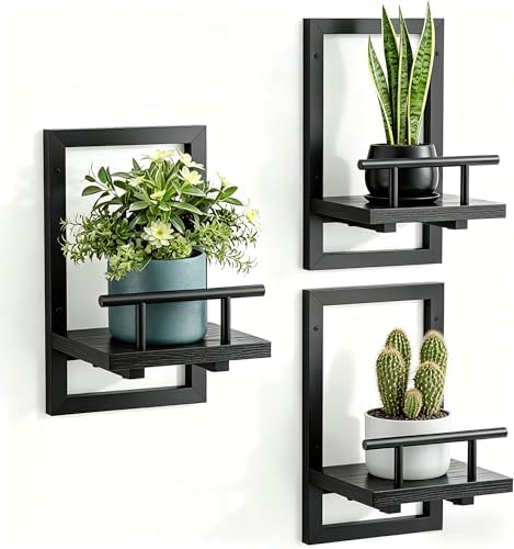 Sbosbo Floating Shelves for Wall Plant Shelf Indoor Wall Mounted Shelves