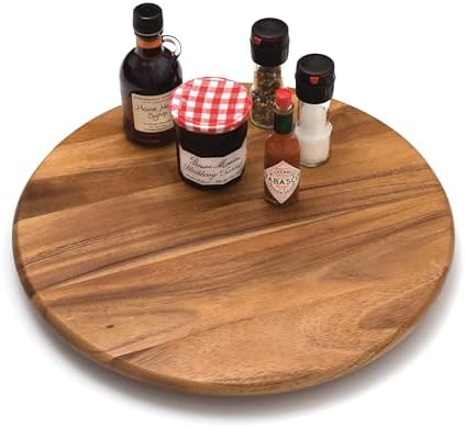 Lipper International 18-Inch Lazy Susan Kitchen Storage, Acacia