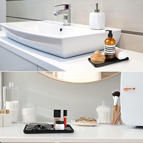 Gurygo 10" Bathroom Tray, Ceramic Vanity Tray for Bathroom, Small Ceramic Trays, Kitchen Soap Trays for Kitchen Counter 