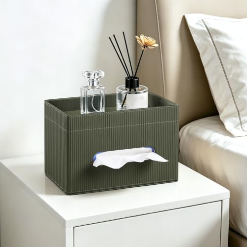 Rectangular Tissue Box Cover PU Leather Tissue Box Holder Rectangle