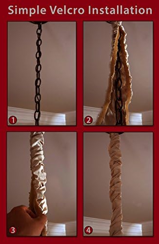 Royal Designs, Inc. CC-23-PNK Pink Cord & Chain Cover4' Silktype Fabric Touch Fastener, Pink
