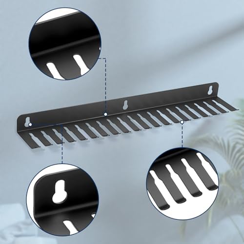 Sumnacon Wall Mountable Cable Hanger and Organizer 2 Pcs Steel Cable Rack with 19 Cable Slots Width from 5-9mm,Sturdy Ca