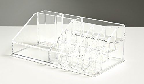 Navor Acrylic Makeup Organizer and Cosmetic Make Up Organizer Countertop Storage Box Brush Holder Clear Jewelry Organize