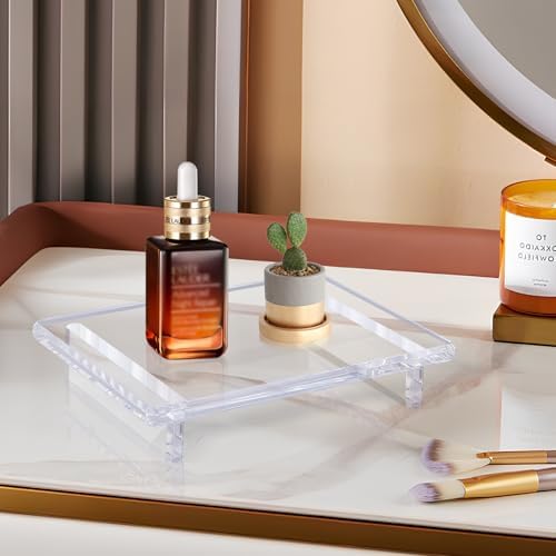 Acrylic Bathroom Tray Display Riser, 2-Pack 9"x5.9"x1.5"