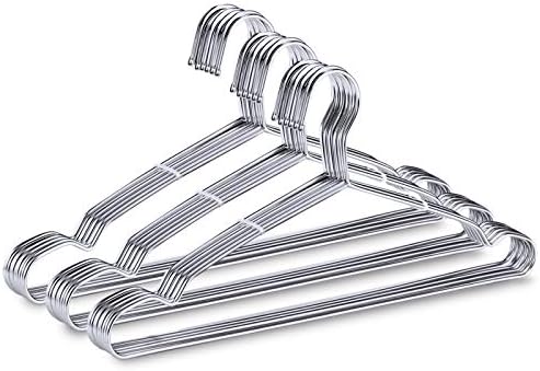 Timmy Stainless Steel Wire Hangers, 30 Pack, 16.5 Inch, Silver