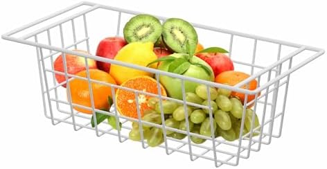 Chest Freezer Bins, Deep Chest Freezer Organizer Basket, Storage Rack Bins Wire Metal Baskets with Hanging Handles 16.5"
