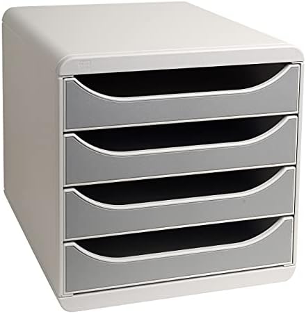 Exacompta Big-Box Office, 4 Drawers - Light Grey/Stone Grey