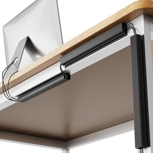 Delamu 4 Pack Cord Organizers for Desks, 62.8in Cable Organizer Cable Management Under Desk, Self Adhesive Wire Manageme