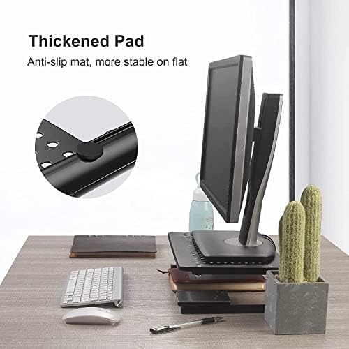 suptek Monitor Stand Riser for Computer,Laptop,Printer, Notebook and All Flat Screen Display with Vented Metal Platform 