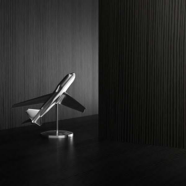 Mobili Fiver, Set of 2 Rachele Shelves, 23.62 in, Ashwood Black, Made in Italy