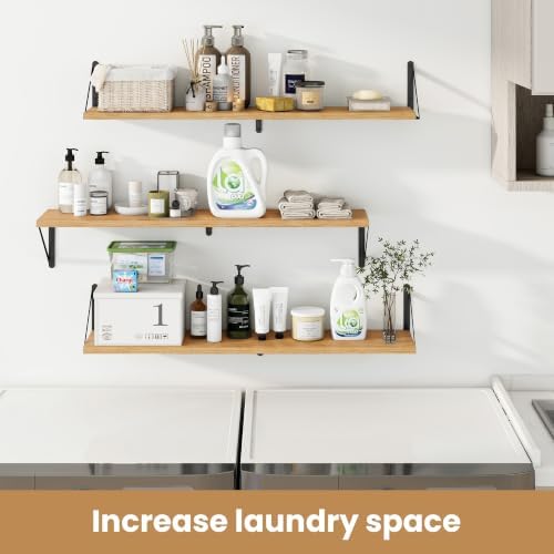Heimlove Floating Book Shelves for Wall,39.37Inches Long Wall Mounted Bookshelves,Heavy Duty Bracket Shelves for Living 