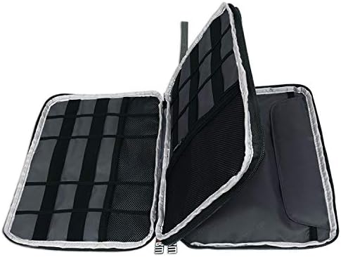 BUBM Double Layer Electronics Organizer, Travel Gadget Bag for Cables, Memory Cards, Flash Hard Drive and More, Fit for 